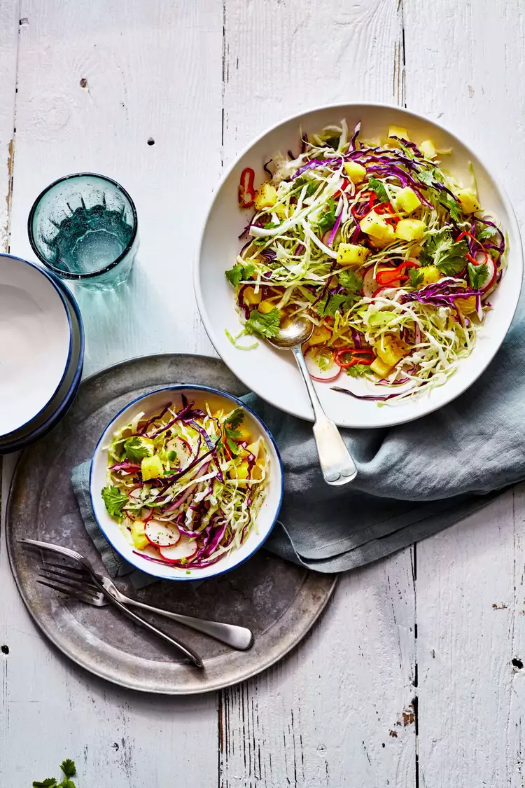 Spicy Pineapple Slaw