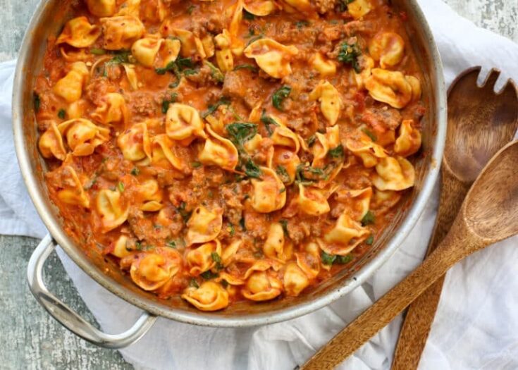 Spinach Tortellini Skillet Recipe (1)