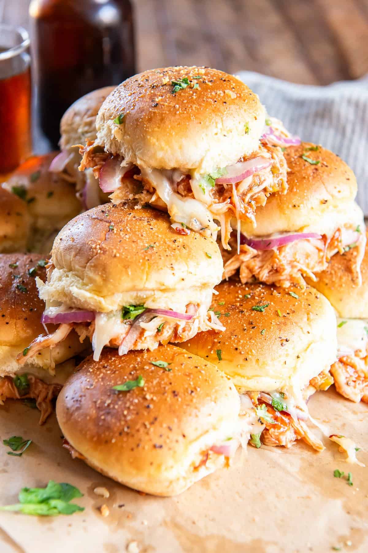 Tangy BBQ Chicken Sliders