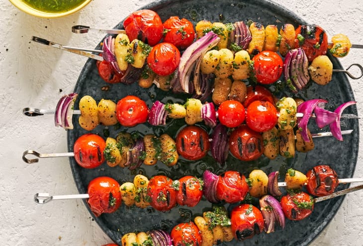 Tomato Gnocchi Kebabs