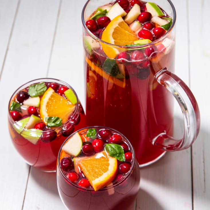 Virgin Cranberry Basil Sangria