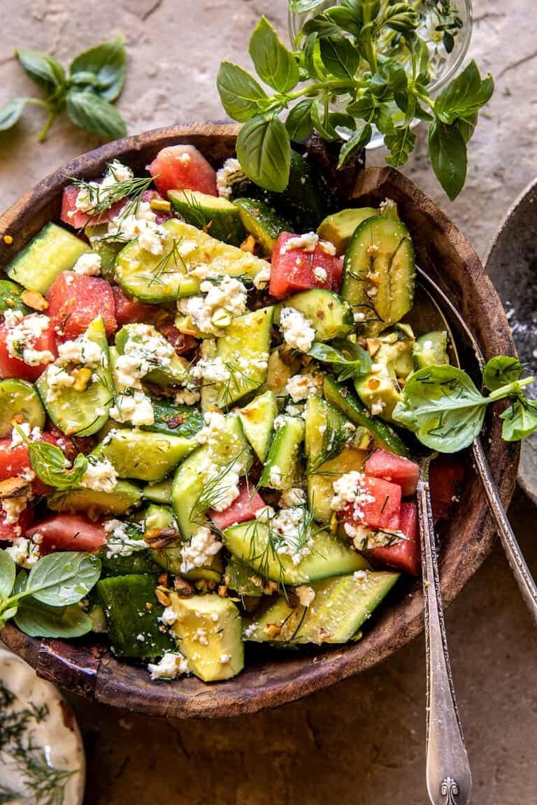 Watermelon Cucumber Feta Salad Recipe (1)