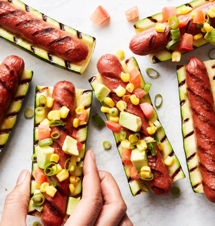 Zucchini Bun Hot Dogs