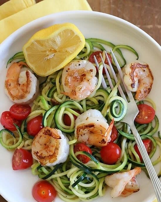 Zucchini Pasta with Lemon Garlic Shrimp (1)