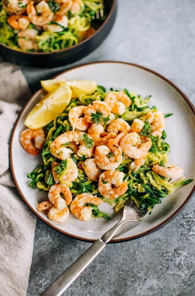 Zucchini Pasta with Lemon Garlic Shrimp (3)