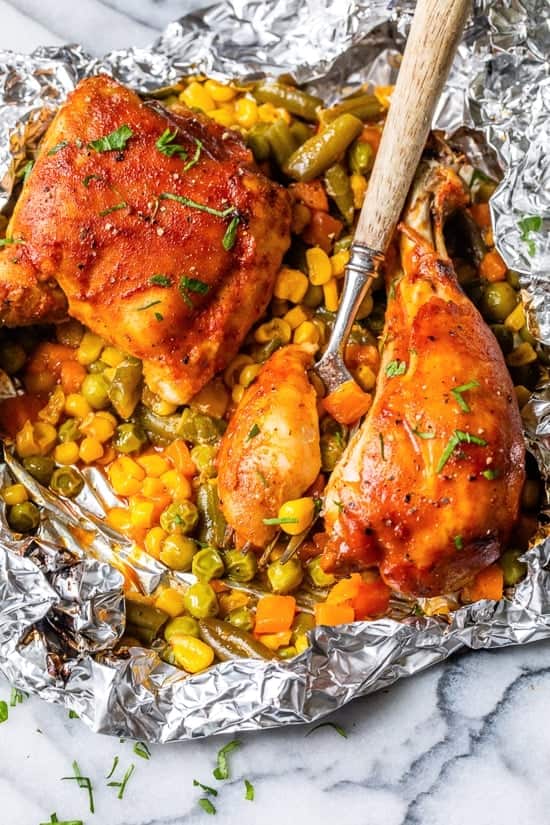 BBQ Chicken Foil Packets