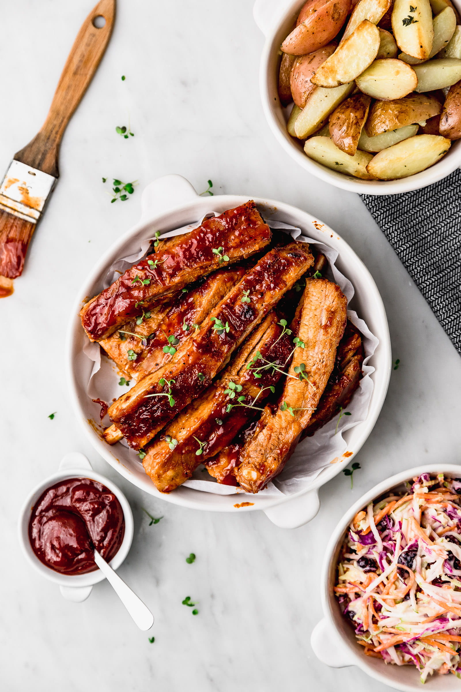 BBQ Ribs with Coleslaw