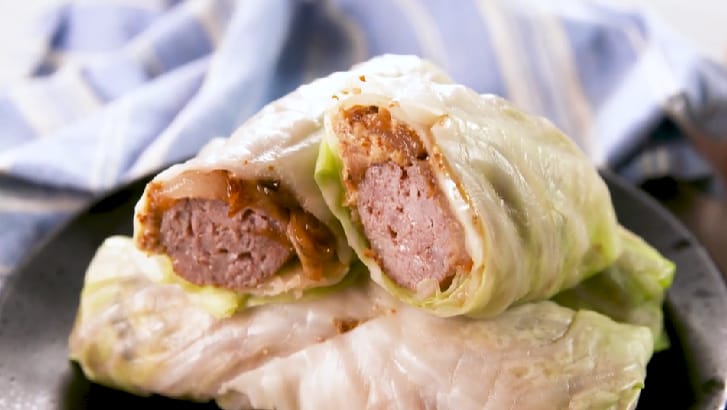 Cabbage Wrapped Brats