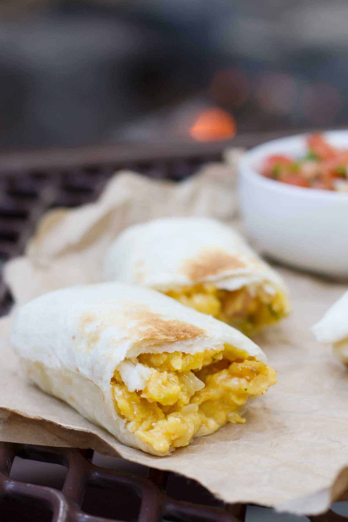 Campfire Breakfast Burritos