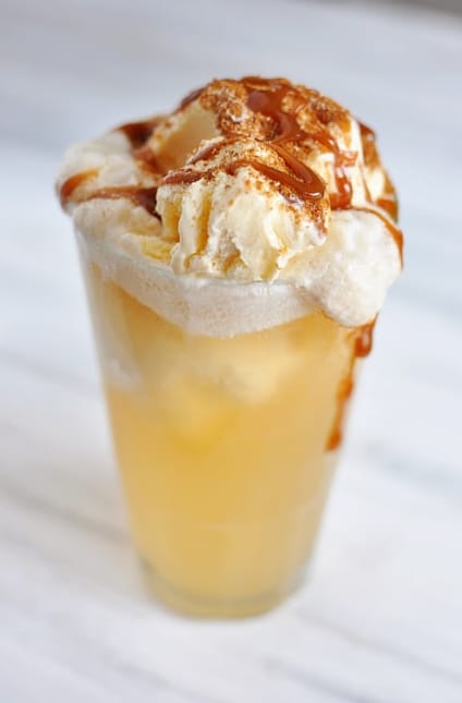 Caramel Apple Cider Float
