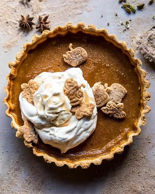 Chai Pumpkin Pie With Maple Whipped Cream