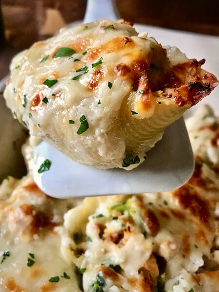 Chicken & Broccoli Alfredo Stuffed Shells Recipe (2)