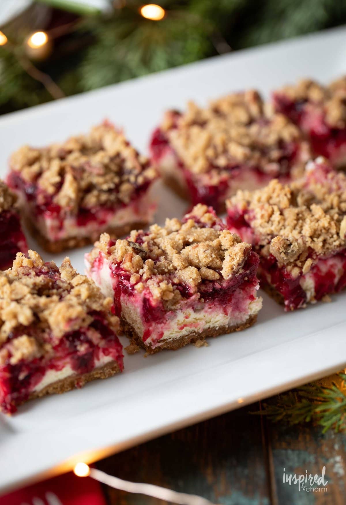 Cranberry Crumble Cheesecake Bars