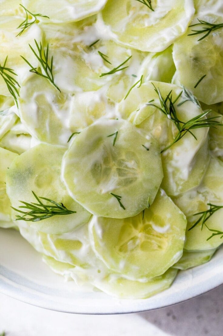 Creamy Cucumber Salad Recipe (1)