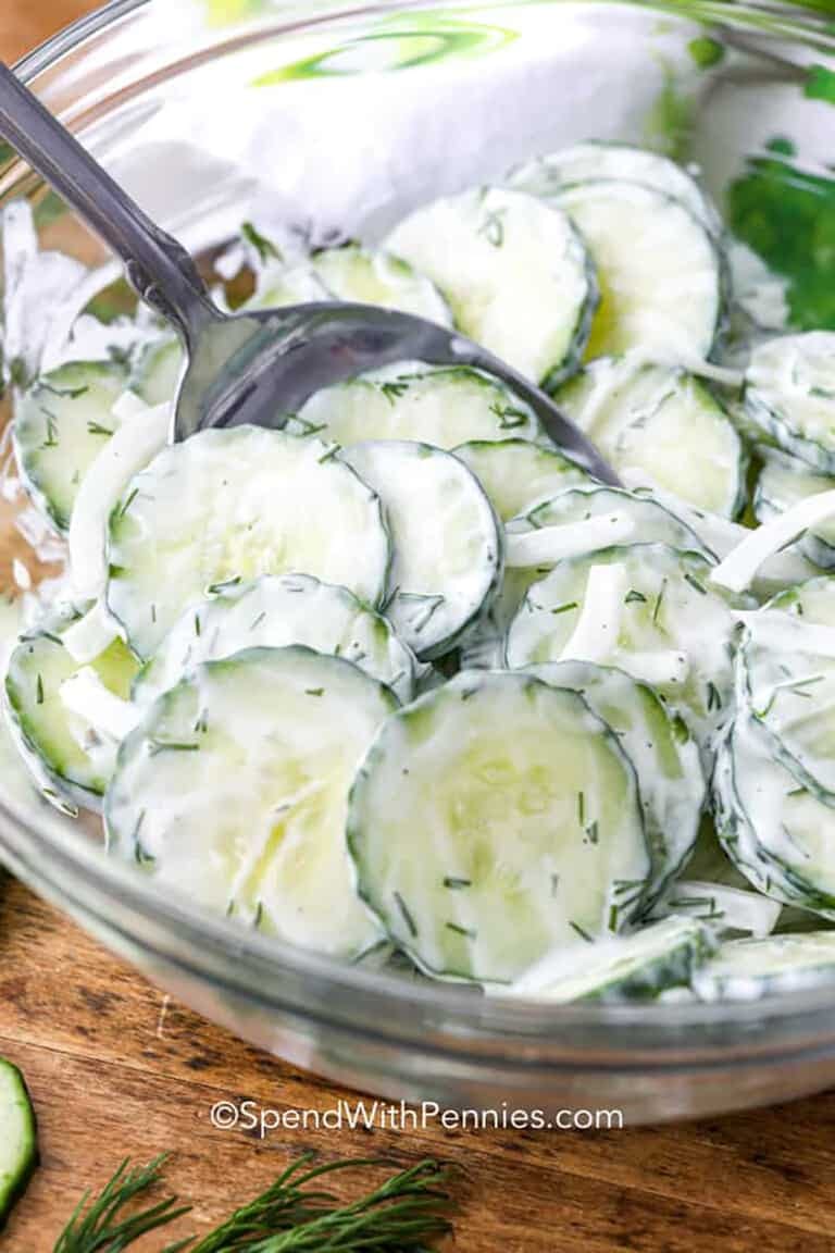 Creamy Cucumber Salad Recipe (4)