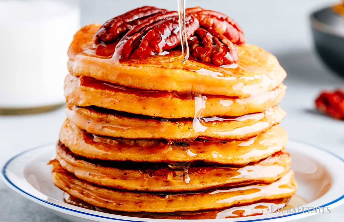 Fluffy Pecan Pancakes