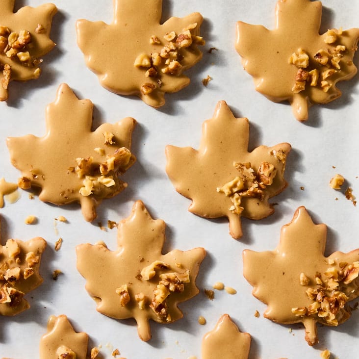 Glazed Maple Leaf Cookies