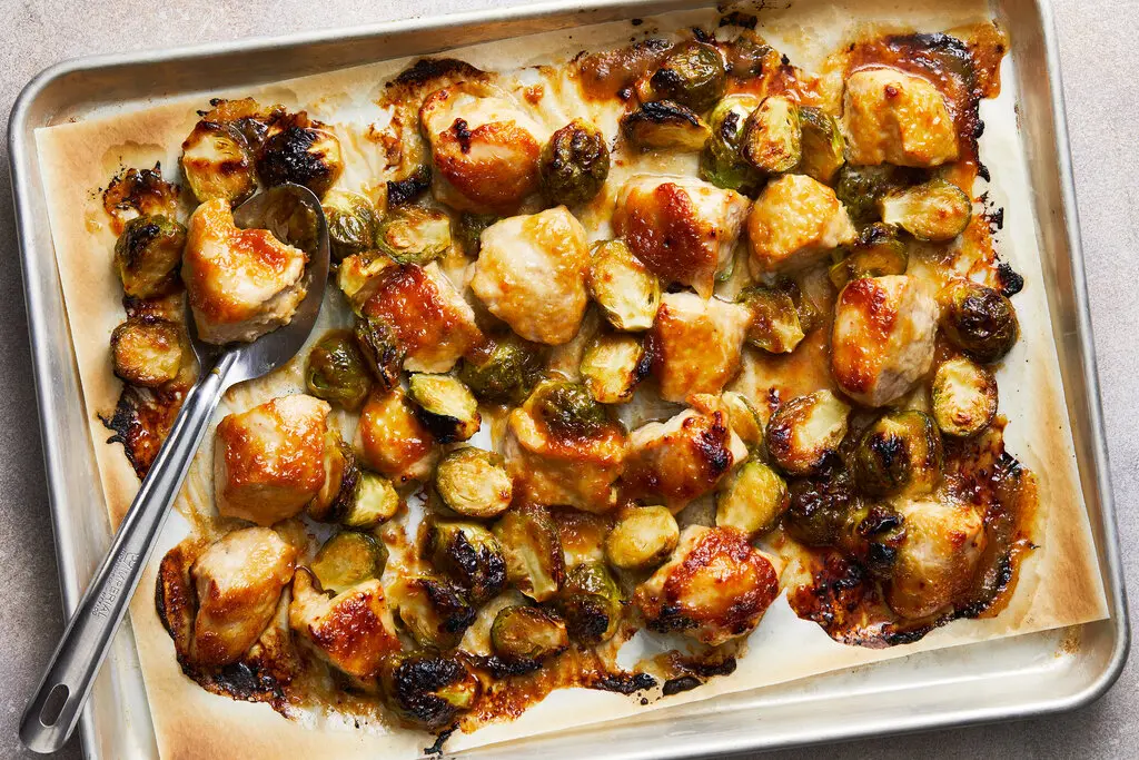 Maple Glazed Chicken with Brussels Sprouts