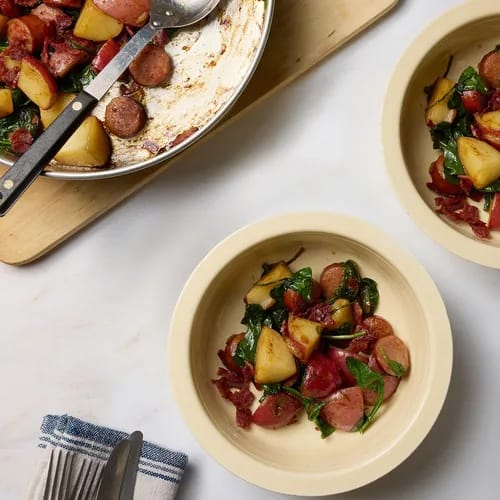 One Pan Potato Kielbasa Skillet Recipe (2)