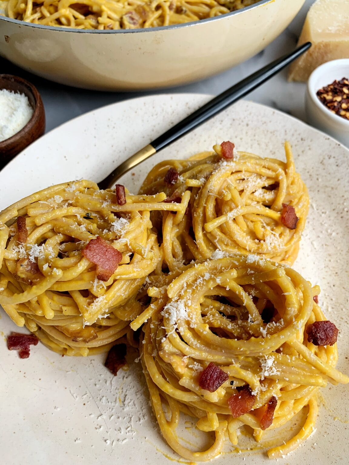 Pumpkin Bacon Carbonara