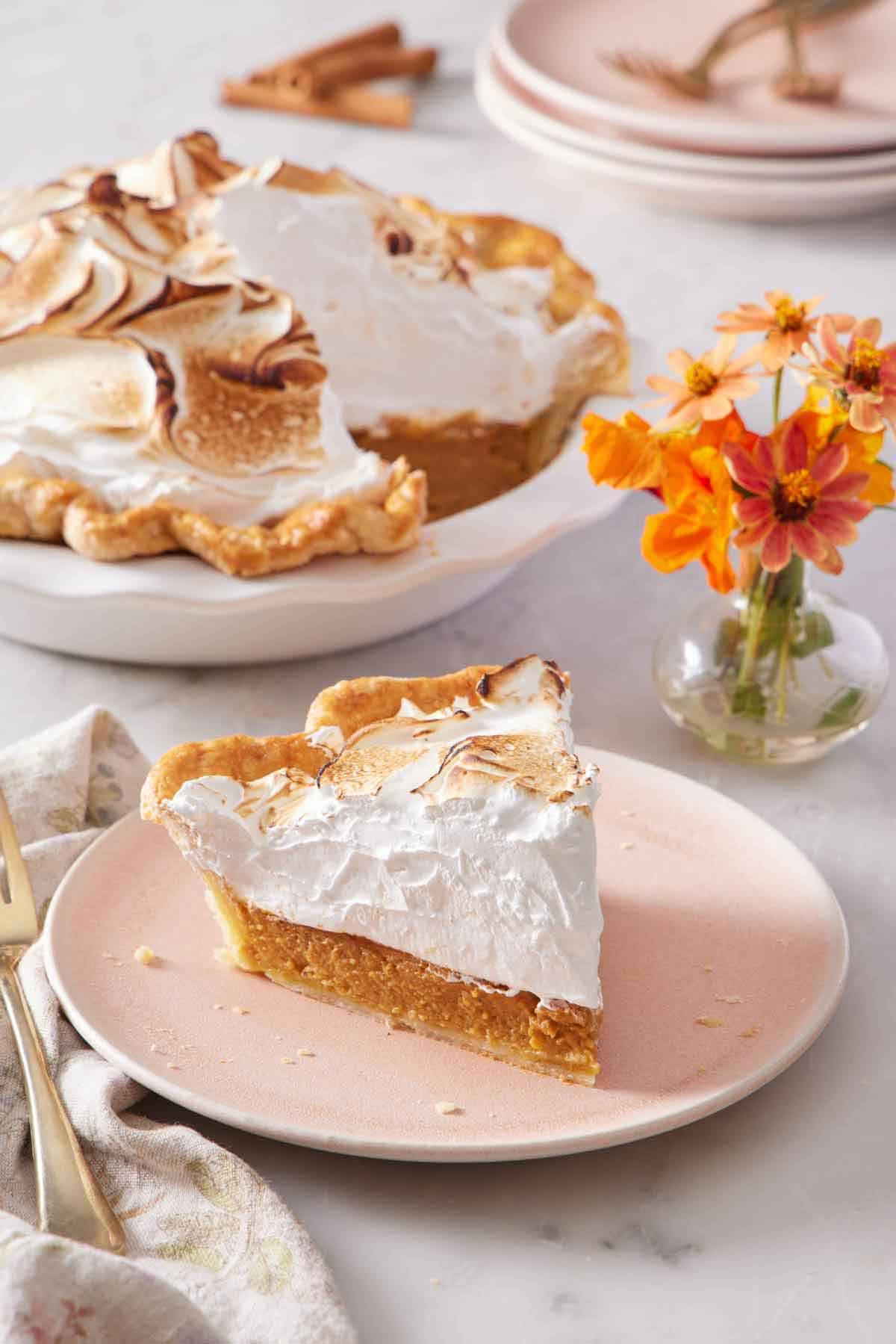 Pumpkin Pie with Meringue Topping