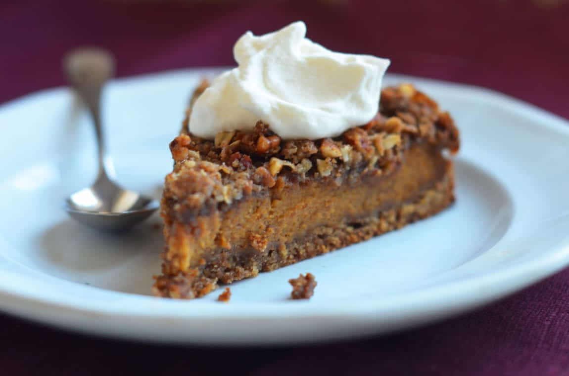 Pumpkin Pie with Pecan Streusel