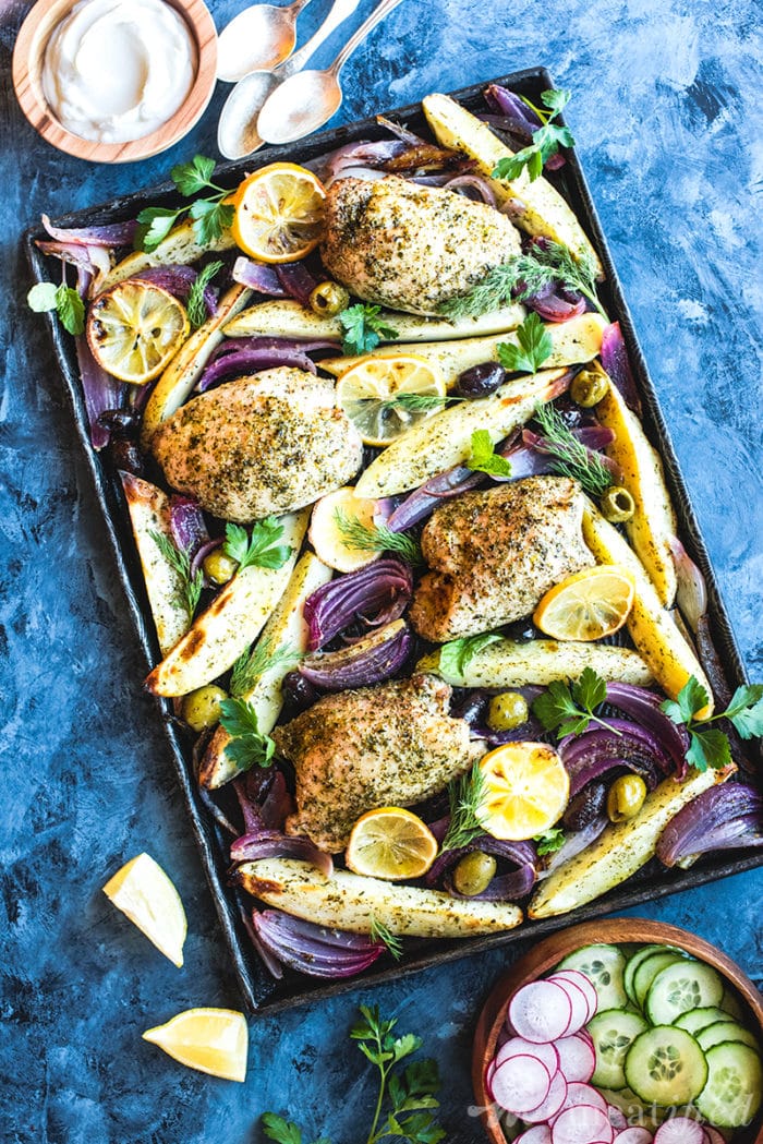 Sheet Pan Roasted Red Onion Chicken Recipe (1)
