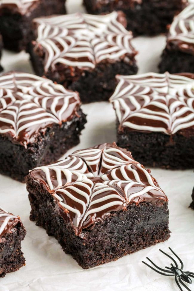 Spider Web Brownies