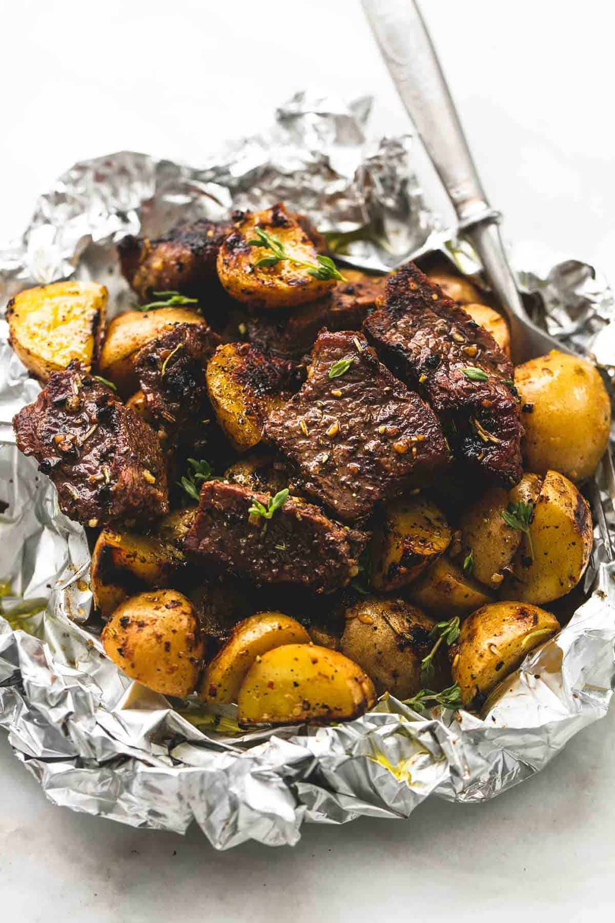 Steak and Potatoes Foil Packets
