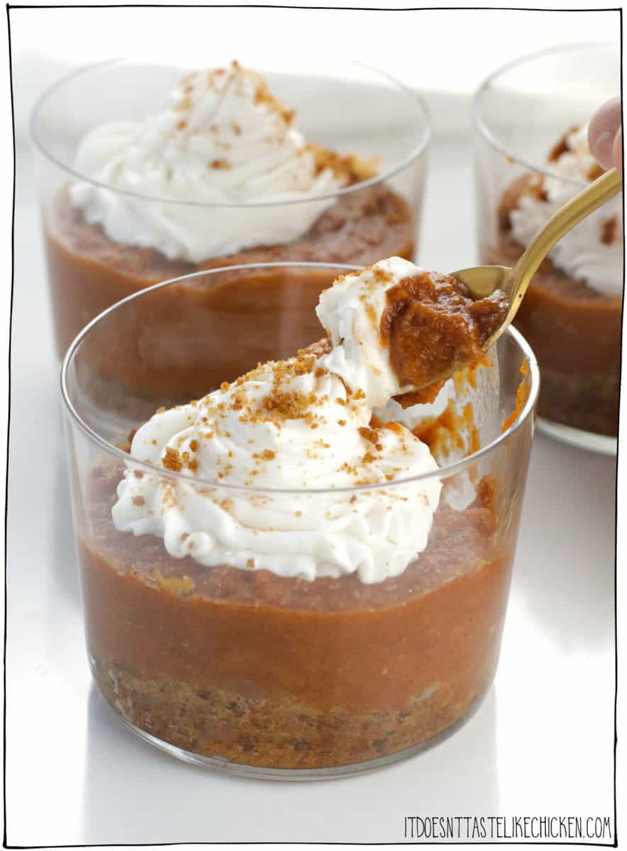 Vegan No Bake Pumpkin Pie in a Jar