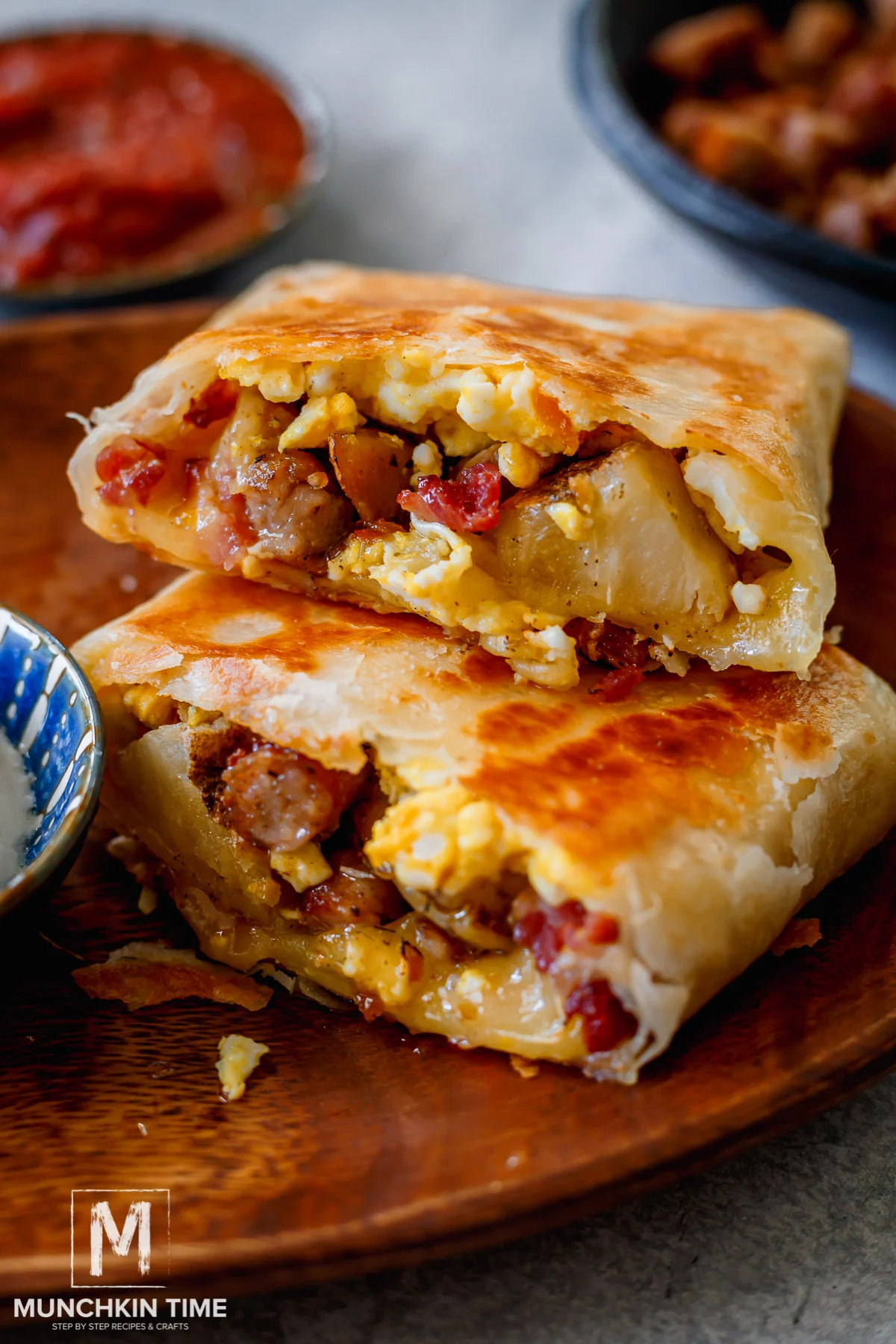 Bacon and Egg Breakfast Burritos